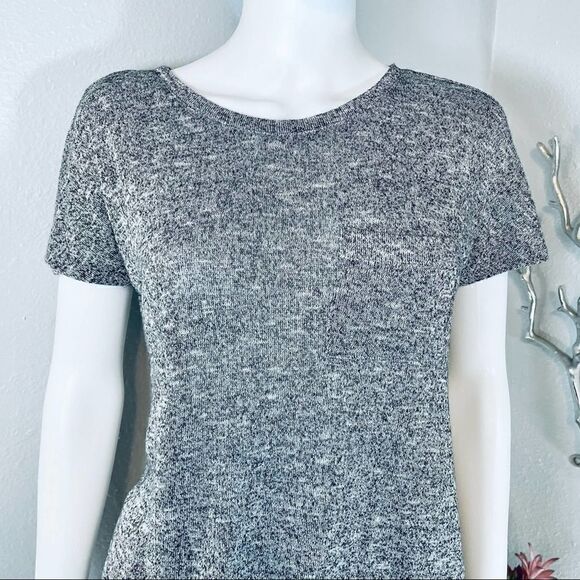 M&S Knit Lightweight Short Sleeve Blouse Gray - Picture 2 of 10